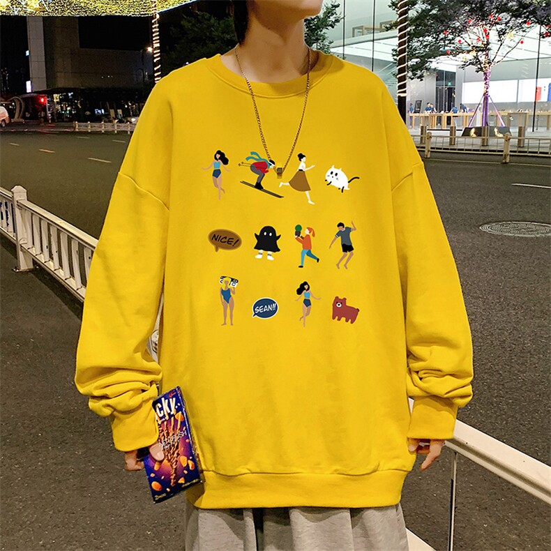 S6303-P28秋季圆领卫衣男大码韩版宽松长袖外套,男装卫衣,电商A040