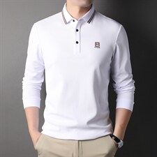D66157钱塘2020-2中青年男士春秋季新款时尚休闲长袖T恤P63，男装T恤，钱塘207-2