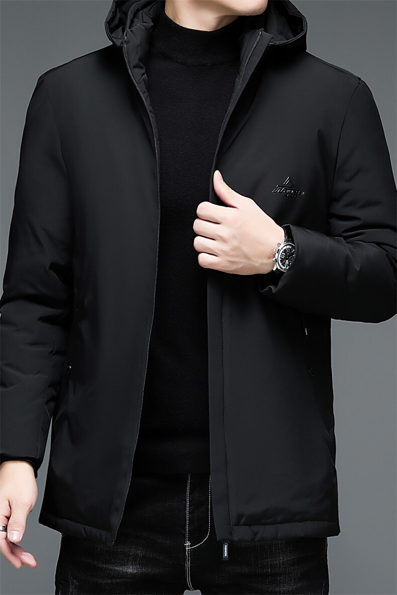 秋冬新款男士商务休闲可脱卸连帽棉服中年男装加厚保暖棉衣外套,男装棉衣,电商B212（原钱塘6029）