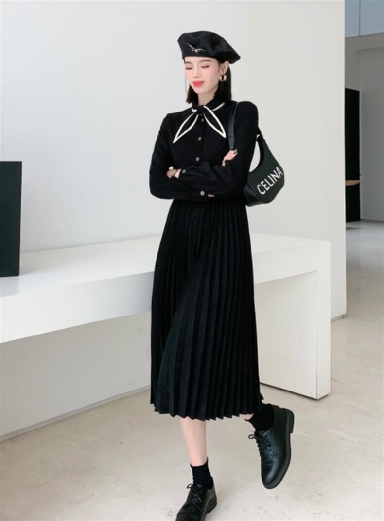 兔子领连衣裙，女装连衣裙，英利伊人