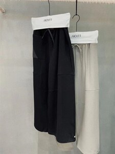 【现货】2022松紧腰拼接卫裤休闲裤百搭,女装休闲裤,ABout阿布