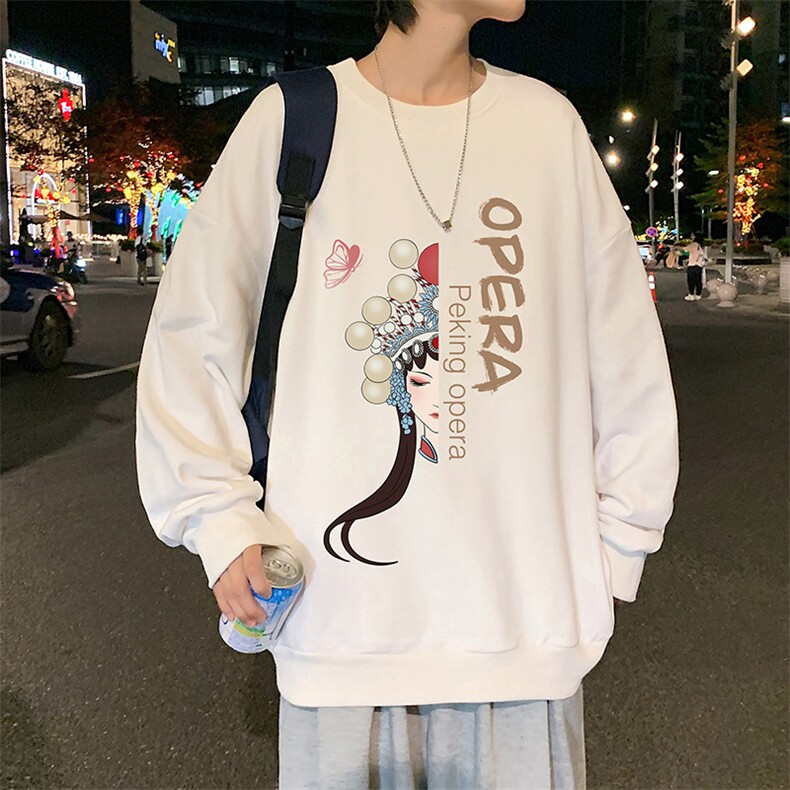 S6161-P28 加绒款-P33 秋季圆领卫衣男大码韩版宽松长袖外套图片
