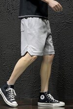 2021夏季新黑墙瓷砖日系大码男运动卫裤拼接休闲短裤K2033-P30，男装休闲裤，电商A001