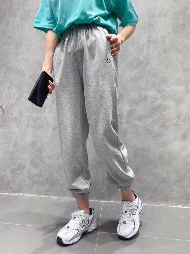 春季新款笑脸休闲卫裤，女装休闲裤，AT(2F)