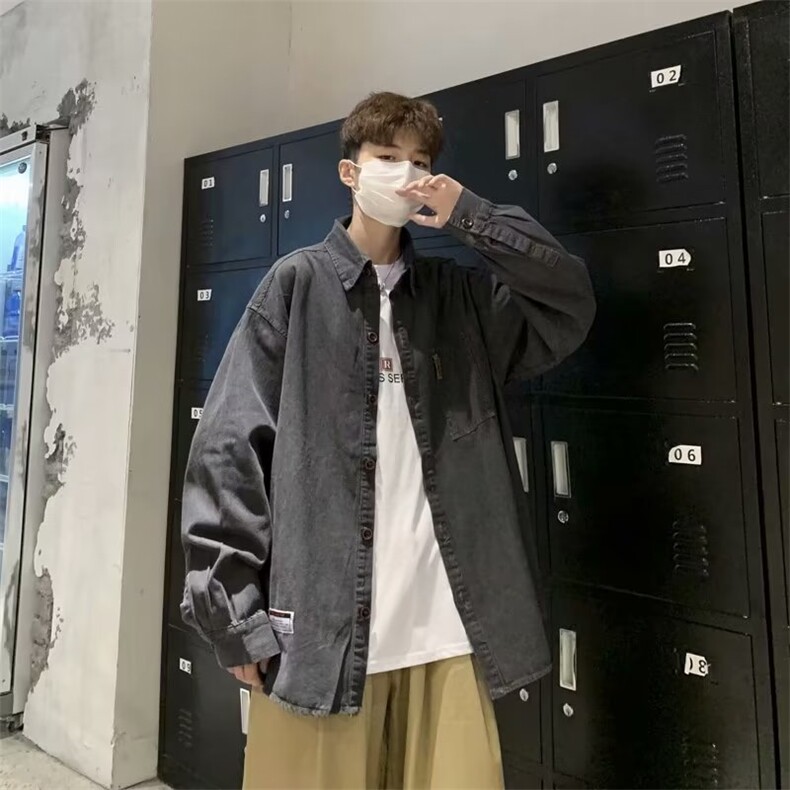 男秋季新款长袖衬衫牛仔衬衫外套X317P50,男装衬衫,星座1116-2