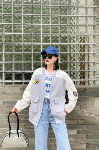 针织拼接外，女装，佳伶百色