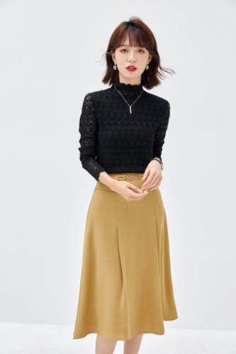 2021秋季新品韩版蕾丝气质修身打底百搭款，其它，秋子丰色(1F)