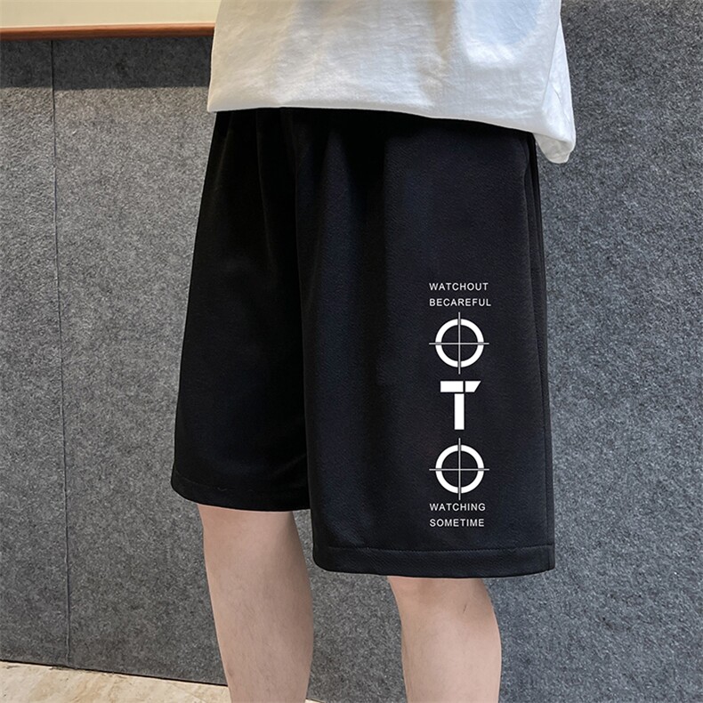 MK37114-P15冰丝短裤男士大码宽松休闲五分裤男运动中裤港风,男装休闲裤,电商A040
