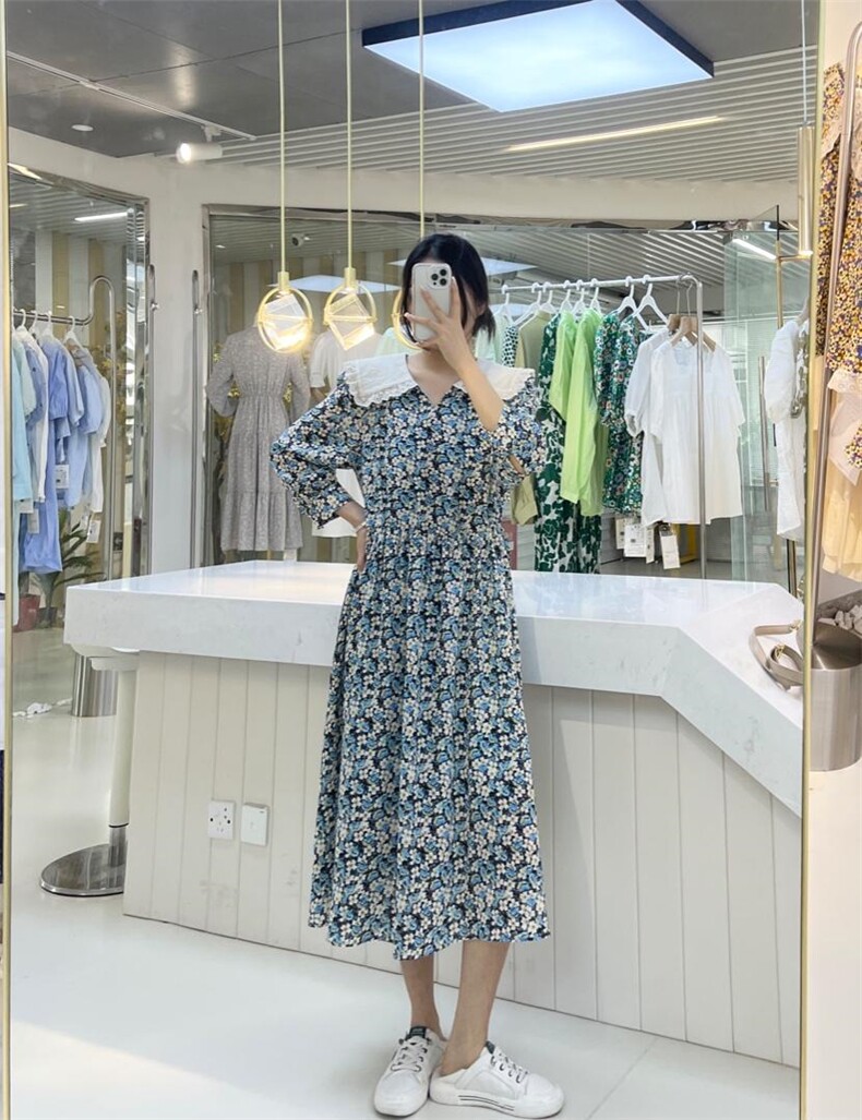 2022新款百搭碎花连衣裙,女装连衣裙,QIANCHEN 谦晨