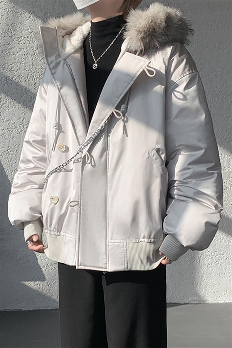 重磅简约连帽棉服男宽松冬季加厚外套A071-5021-P128,男装棉衣,电商A071