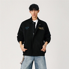 麂皮绒刺绣夹克XZ609-WT2338-特P75-138加棉特P85-控148，男装夹克，星座609