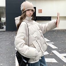 短款羽绒服女款冬季新款韩系小个子宽松外套，女装羽绒服，诺蝶
