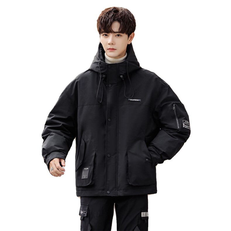 23新款男士90白鸭绒连帽日系工装加厚羽绒服外套潮牌2335/P320,男装羽绒服,电商A221-2