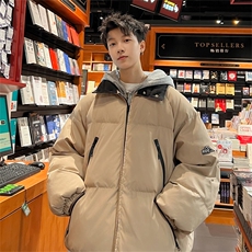 电商DSA028-MY2302P105冬季新款拉链设计棉衣外套面包服男，男装棉衣，电商A028