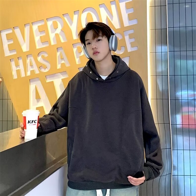 重磅卫衣男生秋季新款潮流美式痞帅帽衫衣服连帽外套男款W32/P50,女装短外套,星座506