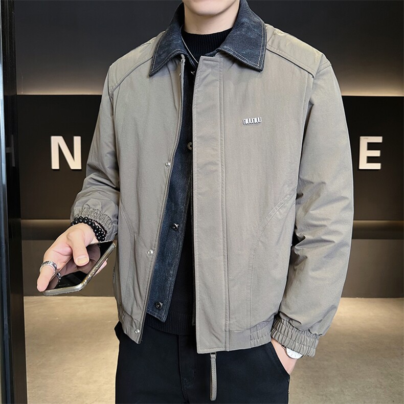 标50白鸭绒夹克式假两件轻薄羽绒服男外套B317-Y522-P195控258,男装夹克,电商B317