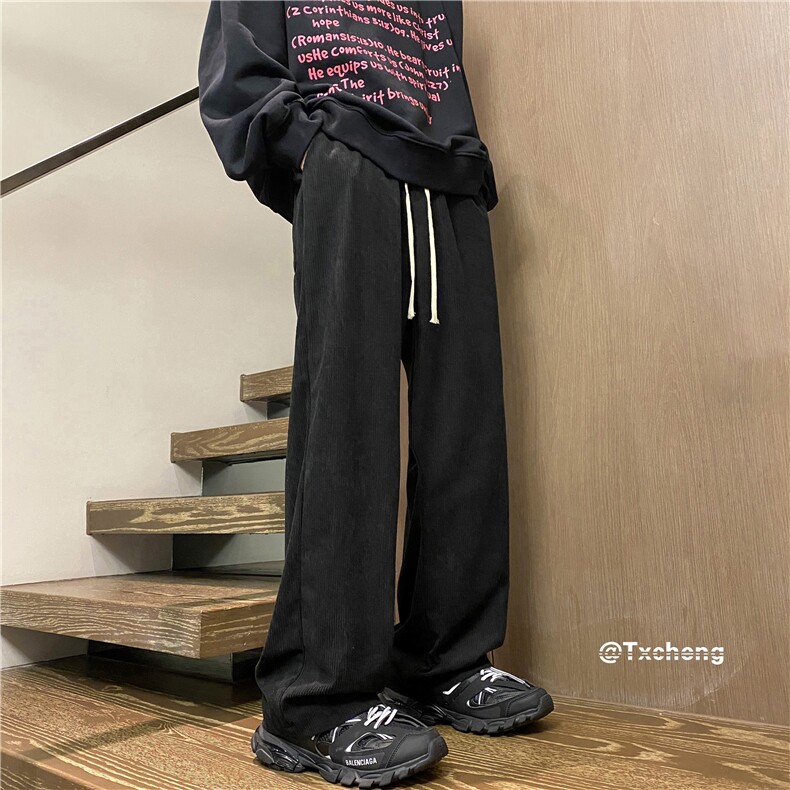 灯芯绒秋季新款长裤宽松舒适直筒休闲裤B315-K23448-p45控58,男装休闲裤,电商B315