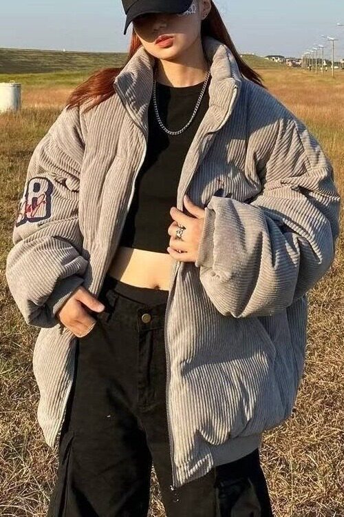 灯芯绒棉服男2026春季街头潮牌设计感时尚立领潮流棉衣外套,男装棉衣,星座218-1（原230）