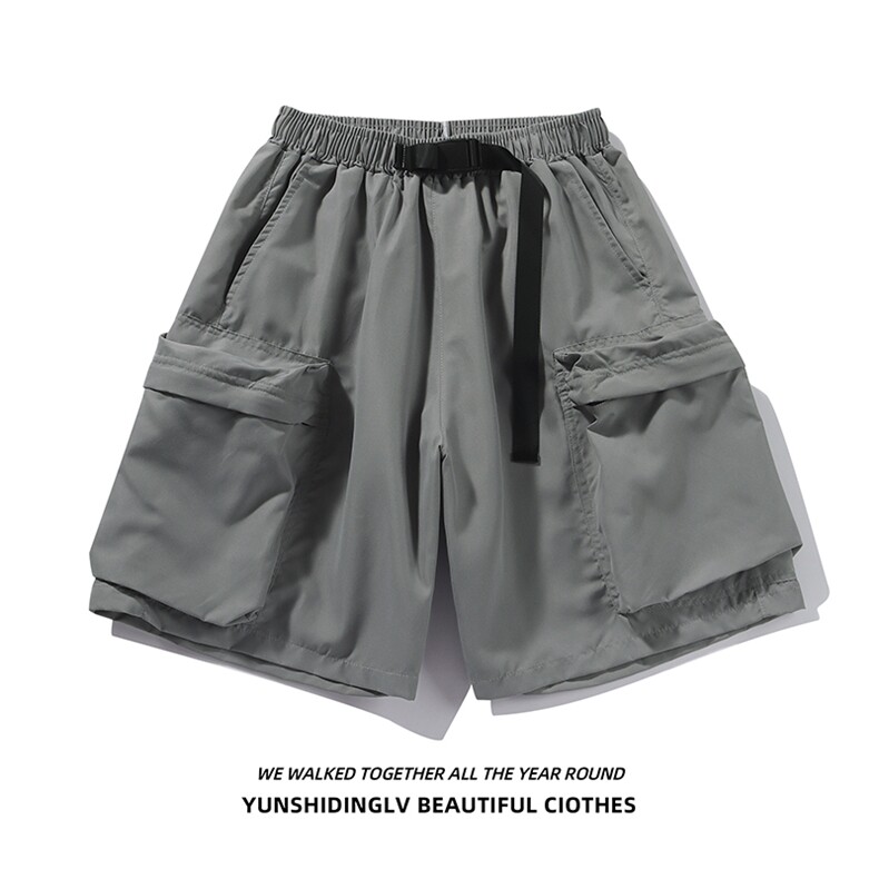 cityboy日系复古工装短裤男夏季薄款宽松直筒休闲五分裤K6307-P34,男装休闲裤,星座512-2