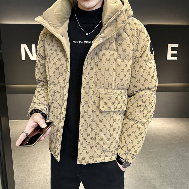 冬季欧韩新款连帽羽绒服男短款外衣保暖羽绒外套Y8651-P195,男装羽绒服,电商A239