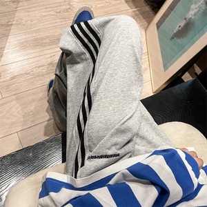 阔腿裤男港风潮流条纹2024秋冬季新款ins宽松百搭运动裤K2506-P35图片
