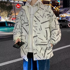 两面穿棉衣男冬季加厚棉服美式小众高级感潮牌痞帅青少年外套ZM04，男装棉衣，星座310B-1