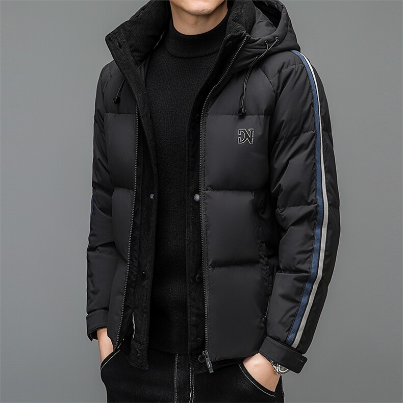 男士连帽羽绒服冬季新款中年商务休闲爸爸装上衣加厚保暖外套,男装羽绒服,电商B212（原钱塘6029）