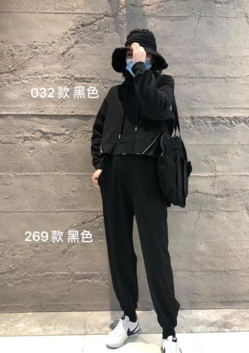 现货春设计感简易双拉链连帽卫衣女长袖休闲裤,女装卫衣/绒衫,ABout阿布