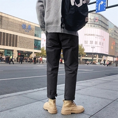 休闲裤男工装裤潮牌韩版潮九分裤港风直筒宽松哈伦裤子K5010-P20，男装休闲裤，星座509