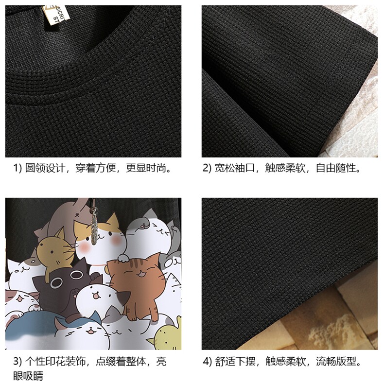HT73162-P22华夫格t恤男短袖男大码五分袖砖墙,男装T恤,电商A040A
