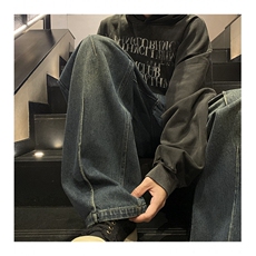秋季新款美式重磅打褶牛仔裤XZ604-KN20-P65控78，男装牛仔裤，星座604