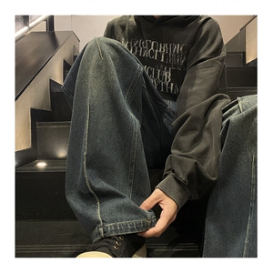 秋季新款美式重磅打褶牛仔裤 XZ604-KN20-P65控78图片