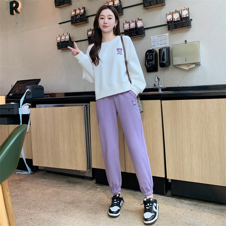 高端可外穿家居服女款春秋款秋季纯棉长袖休闲运动居家服睡衣套装,女装套装/套裙,梦懿尔