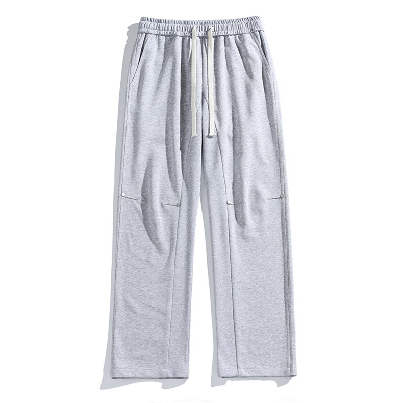 秋冬长裤白底美式高街卫裤宽松休闲针织拖地卫裤K23308-P40控58,男装休闲裤,星座717