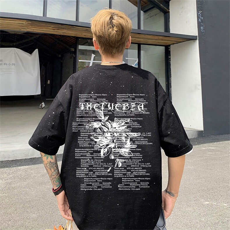 可48小时发货支持抖音得物来样二开美式满天星亮片短袖T恤MTX652,男装T恤,电商A486