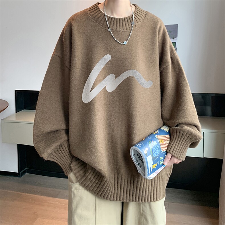 半高领毛衣男士大码针织衫男毛线衣男M18280-P45加绒款-P65,男装针织衫/毛衣,电商A040