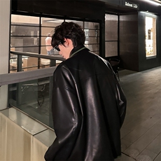 秋冬新款大贴袋PU皮衣设计款潮男外套A071-6603-P118，男装皮衣，电商A071