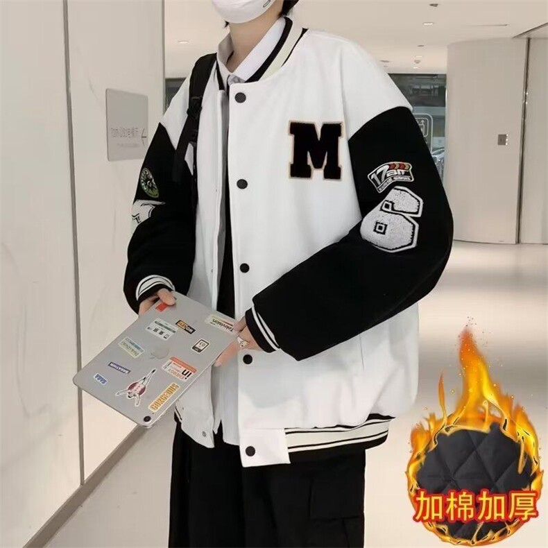 2023美式棒球服男秋冬季日系潮牌飞行员夹克外套宽松CC012-P70,男装夹克,星座911-3
