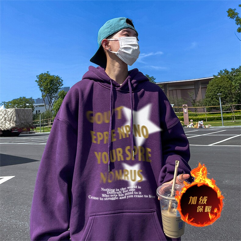 500克重磅秋冬美式加绒加厚卫衣外套 DL1553常规特P35绒特P40图片