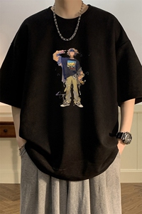 麂皮绒短袖t恤男大码半袖男 JD82419-P25图片