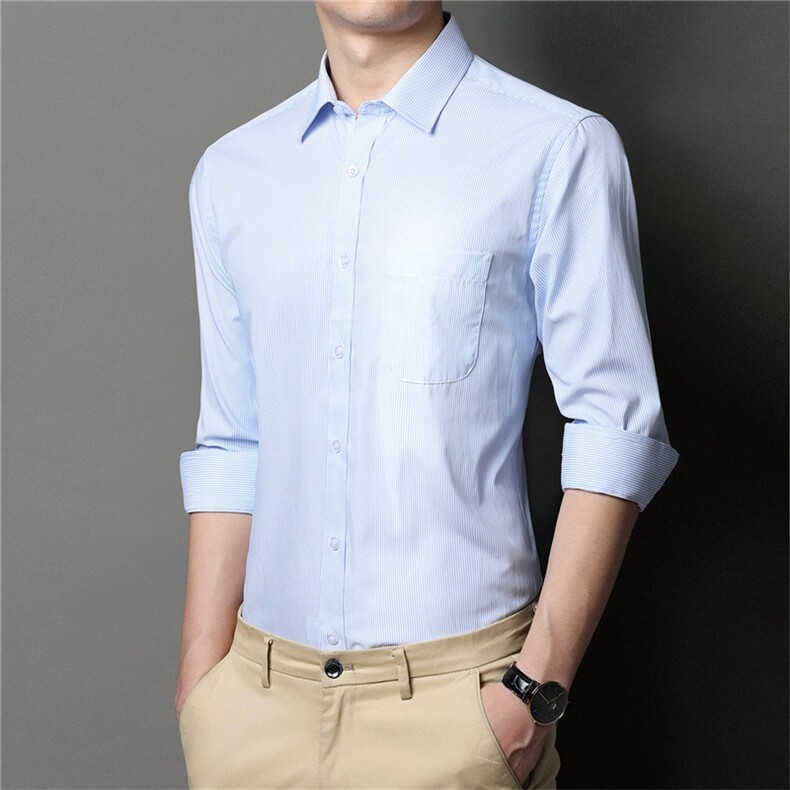 YT8866男士2023年春季新款长袖衬衫男韩版衬衣商务休闲男装P38，男装衬衫，电商B360