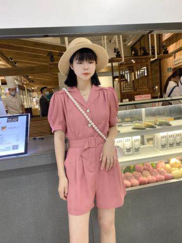 【现货】夏季新品可休闲可时装的连体短裤100%天丝面料，女装，蓝典