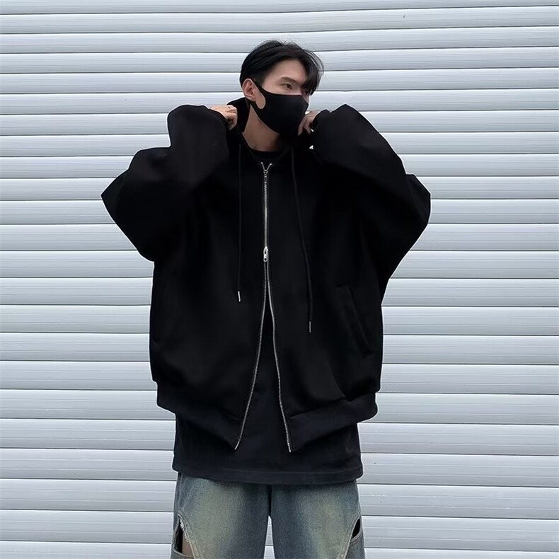 潮牌高街垫肩连帽卫衣开衫男秋冬季复古休闲外套上衣服WC440-P48,女装短外套,星座1008-2