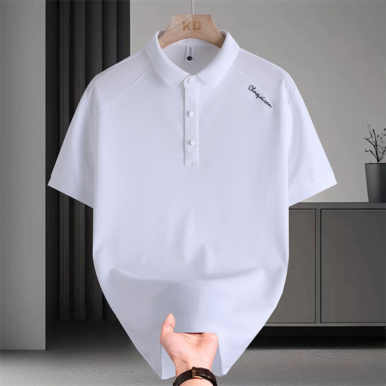 抖音直播夏季男士商务休闲潮流百搭翻领POLO衫短袖T恤2506P42，男装T恤，电商B226