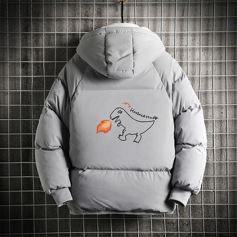 MY16040-P100 加厚加绒连帽衣男大码服男面包服男 网格挂拍图片