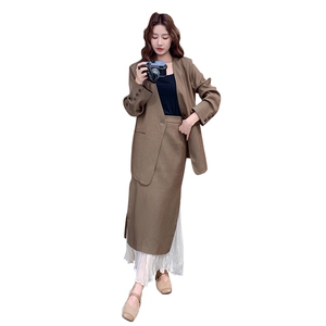 轻熟风气质时尚显瘦套装女2025年春秋季新款西装拼接半身裙两件套图片