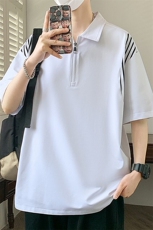 25074-特P43港风翻领短袖polo衫夏季时尚休闲T恤男打底衫，男装T恤，电商D310B