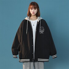 中性风秋季百搭宽松连帽棒球服夹克情侣外套男女G627P65控78，男装夹克，电商A268