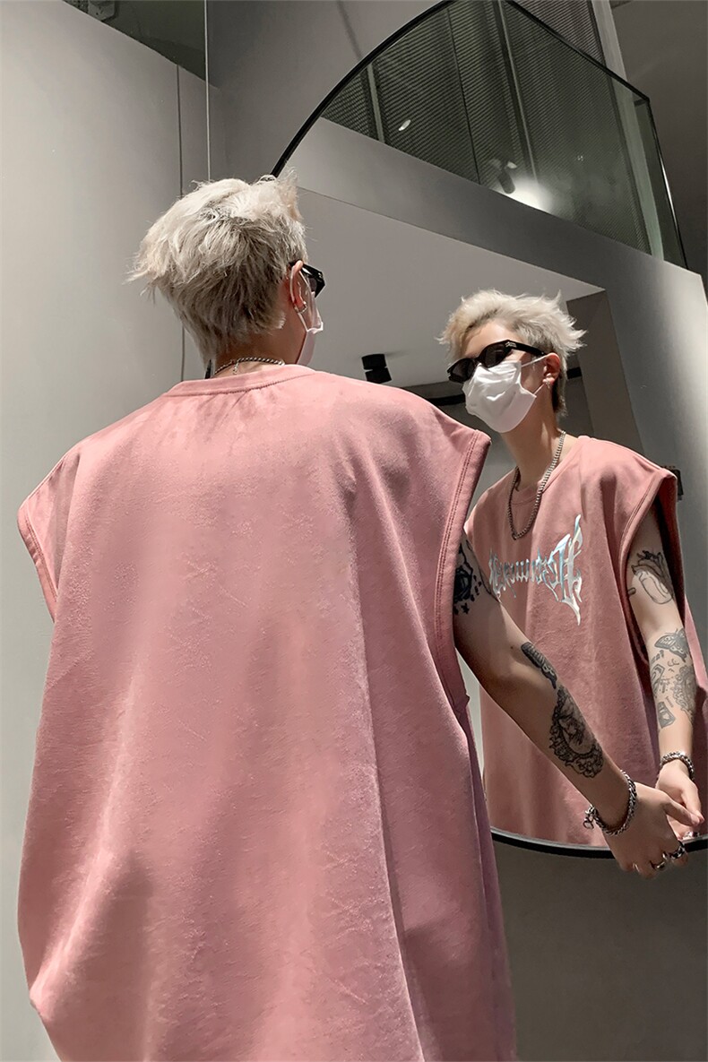 麂皮绒背心/马甲/坎肩2025夏季男装无袖T恤XZ514-2-2024123-P28,男装T恤,星座514-2(原B239)