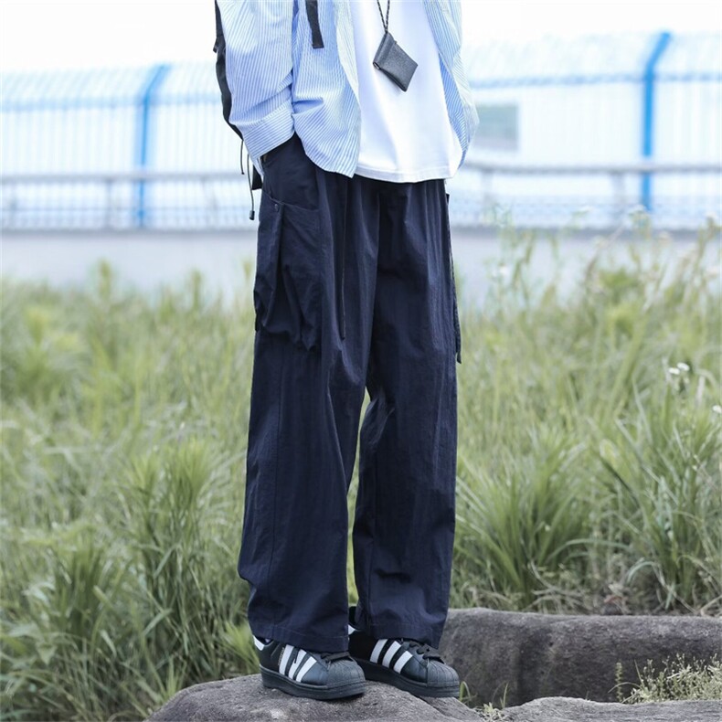 日系机能休闲工装裤男韩版秋季宽松cityboy直筒阔腿裤UK288-P43图片